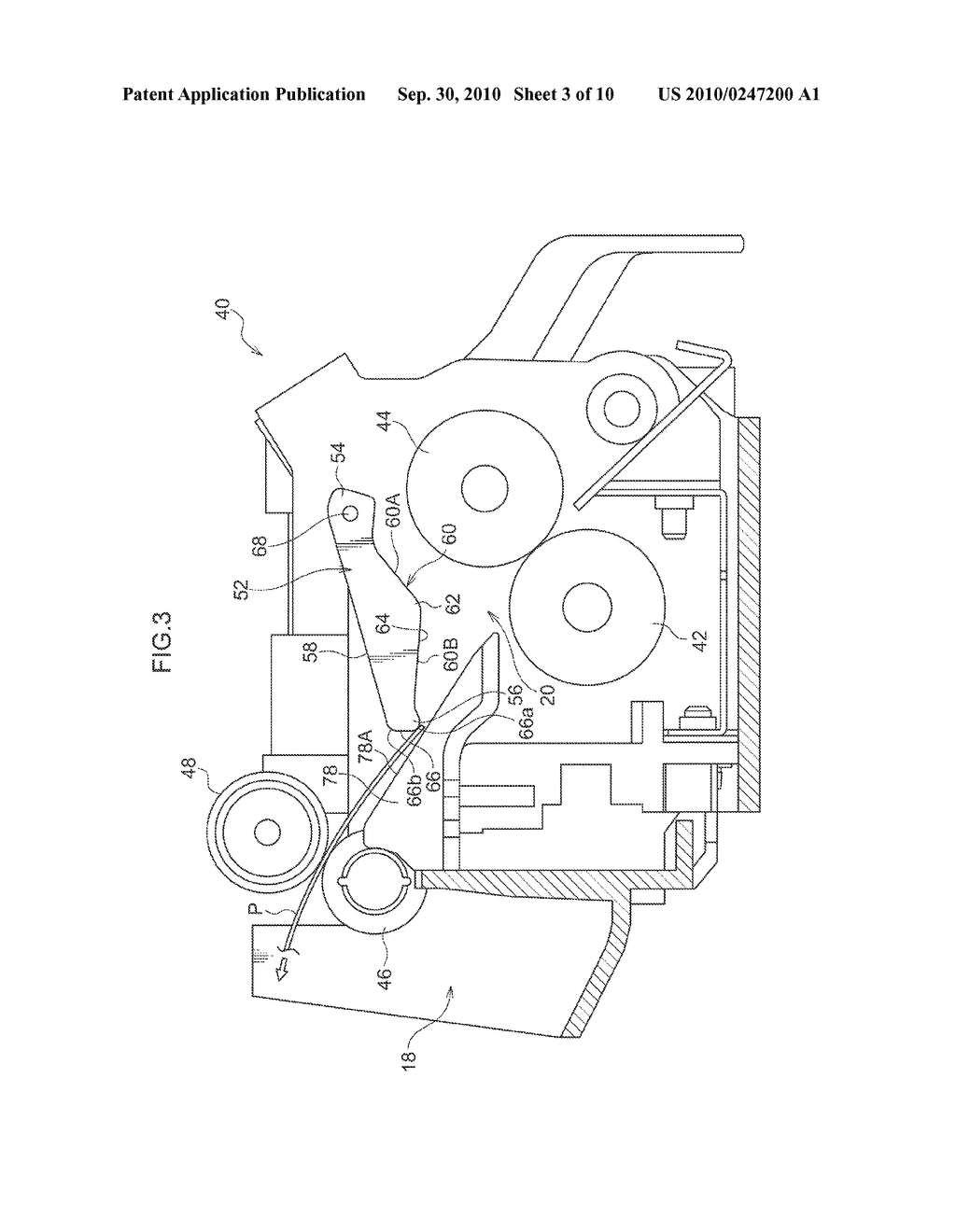 RECORDING MEDIUM TRANSPORTING DIRECTION SWITCHING MECHANISM, FIXING DEVICE AND IMAGE FORMING APPARATUS - diagram, schematic, and image 04