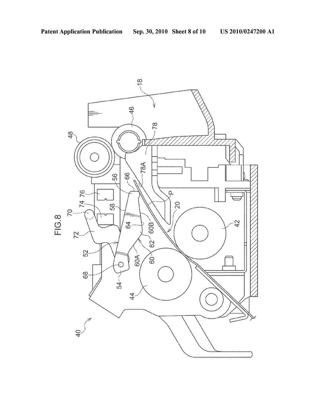 RECORDING MEDIUM TRANSPORTING DIRECTION SWITCHING MECHANISM, FIXING DEVICE AND IMAGE FORMING APPARATUS - diagram, schematic, and image 09