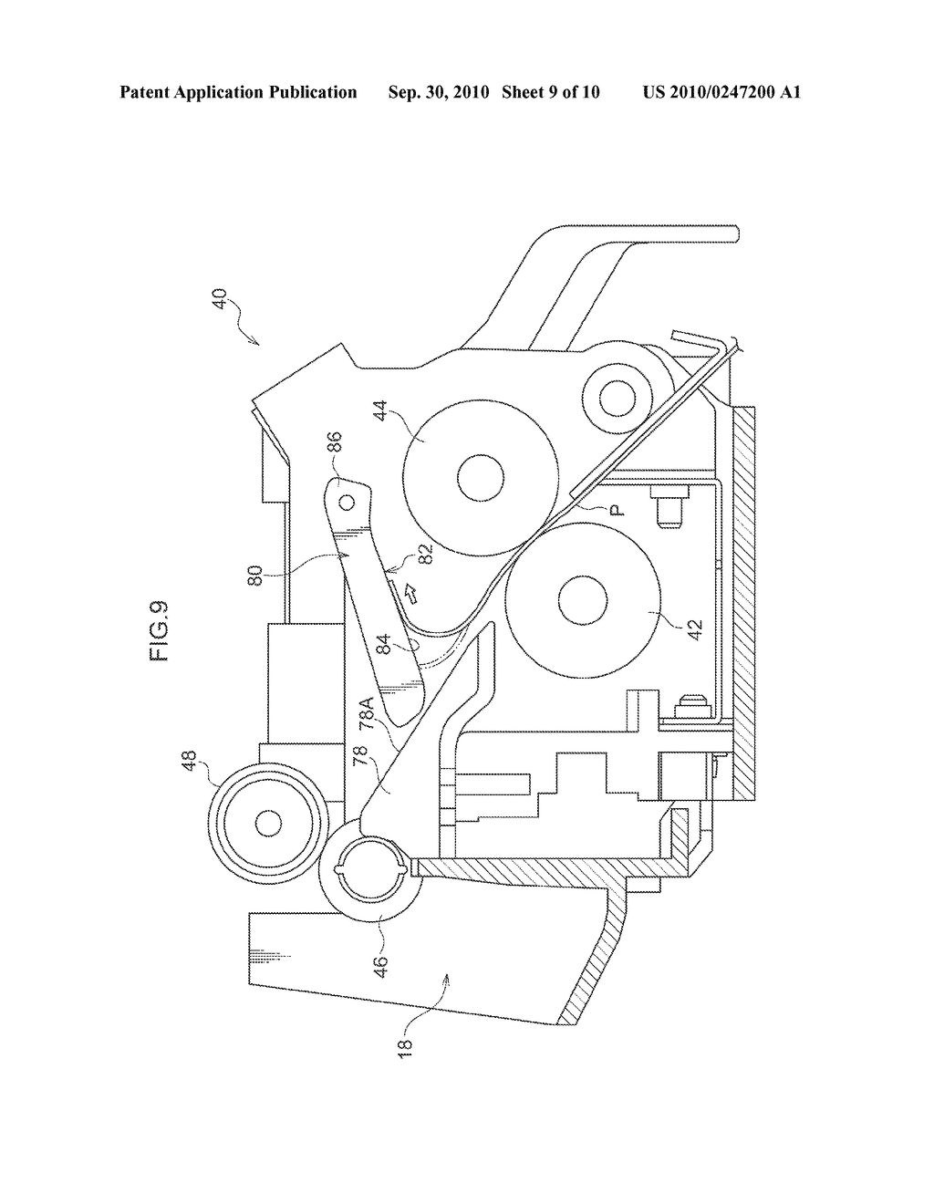 RECORDING MEDIUM TRANSPORTING DIRECTION SWITCHING MECHANISM, FIXING DEVICE AND IMAGE FORMING APPARATUS - diagram, schematic, and image 10