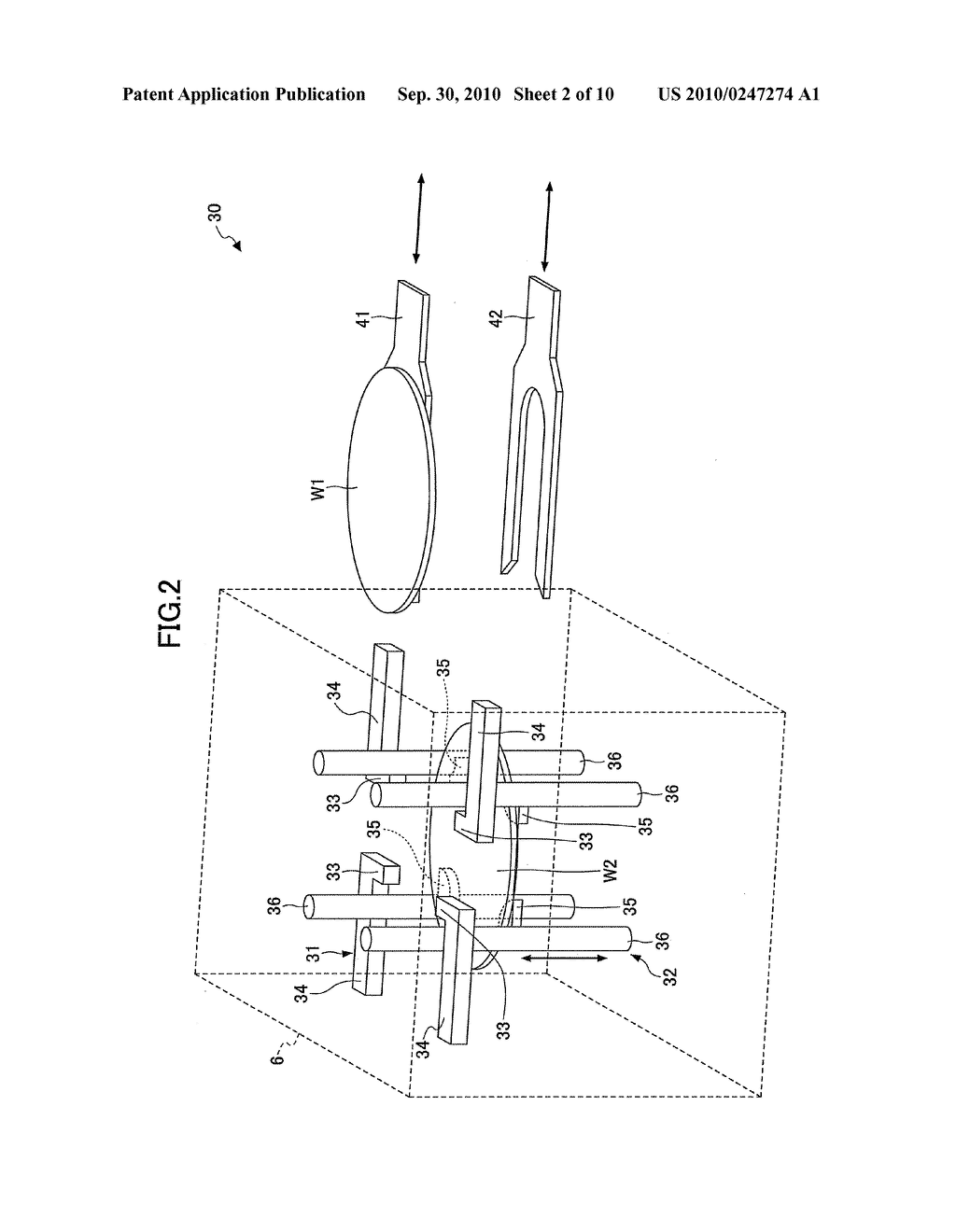 SUBSTRATE EXCHANGING MECHANISM AND METHOD OF EXCHANGING SUBSTRATES - diagram, schematic, and image 03