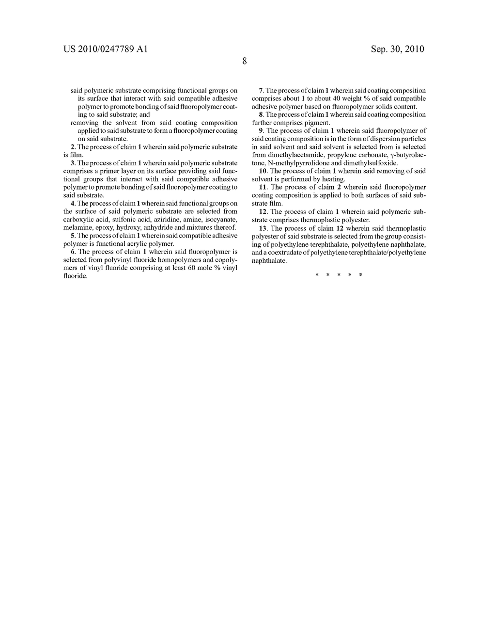 FLUOROPOLYMER COATING COMPOSITIONS CONTAINING ADHESIVE POLYMERS AND SUBSTRATE COATING PROCESS - diagram, schematic, and image 09