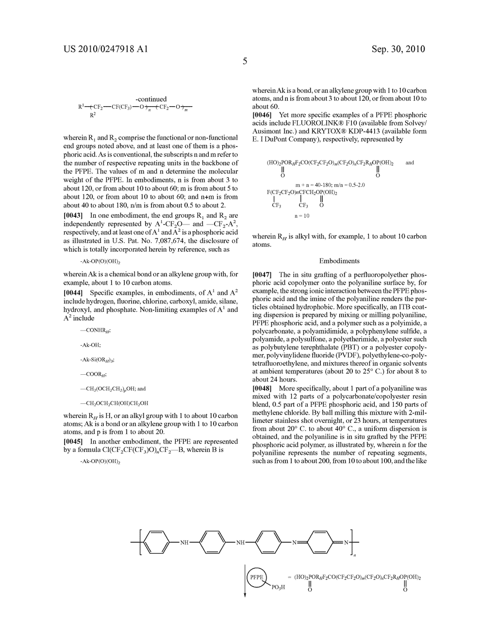 PERFLUOROPOLYETHER POLYMER GRAFTED POLYANILINE CONTAINING INTERMEDIATE TRANSFER MEMBERS - diagram, schematic, and image 06