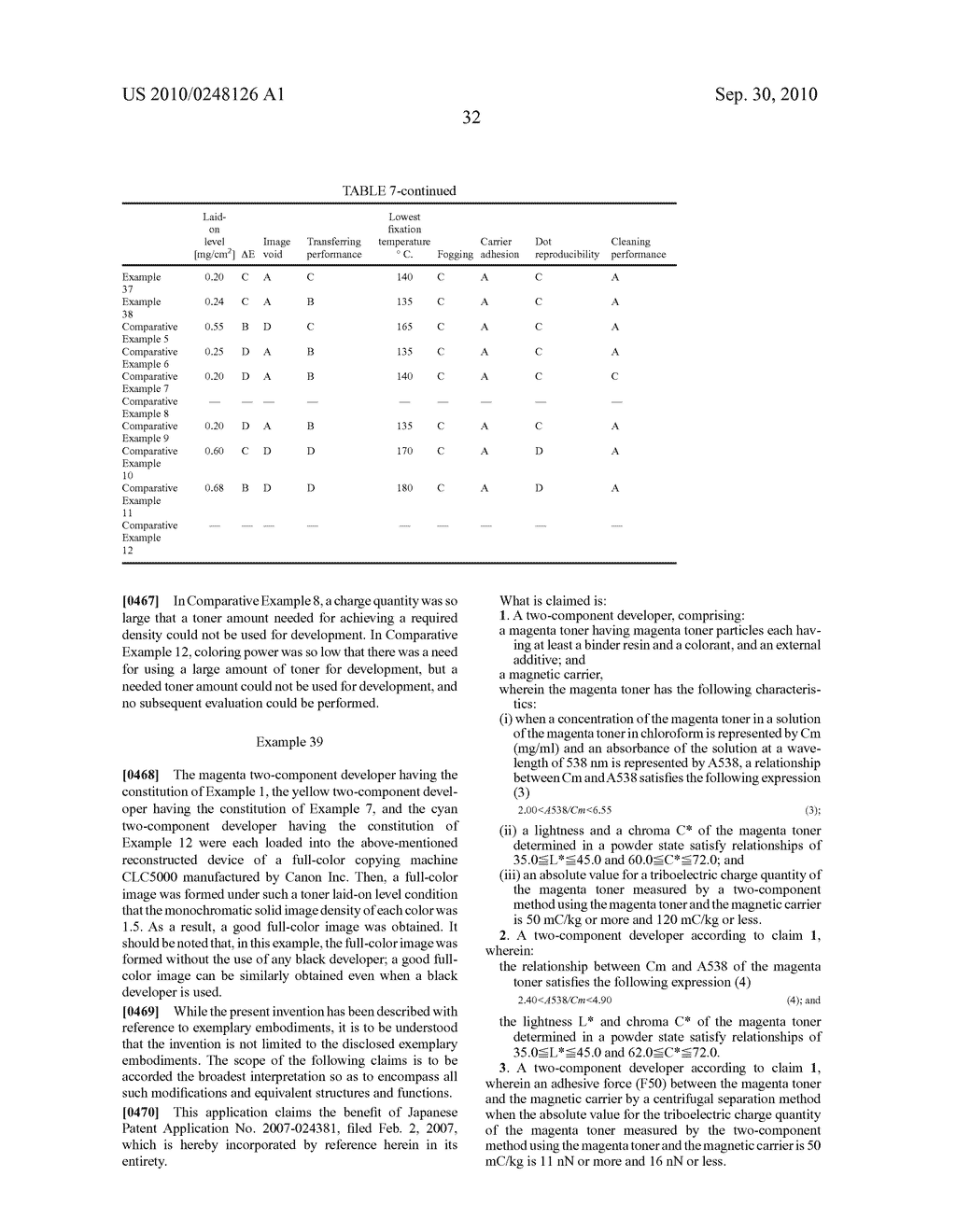 TWO-COMPONENT DEVELOPER, REPLENISHING DEVELOPER, AND IMAGE-FORMING METHOD - diagram, schematic, and image 50