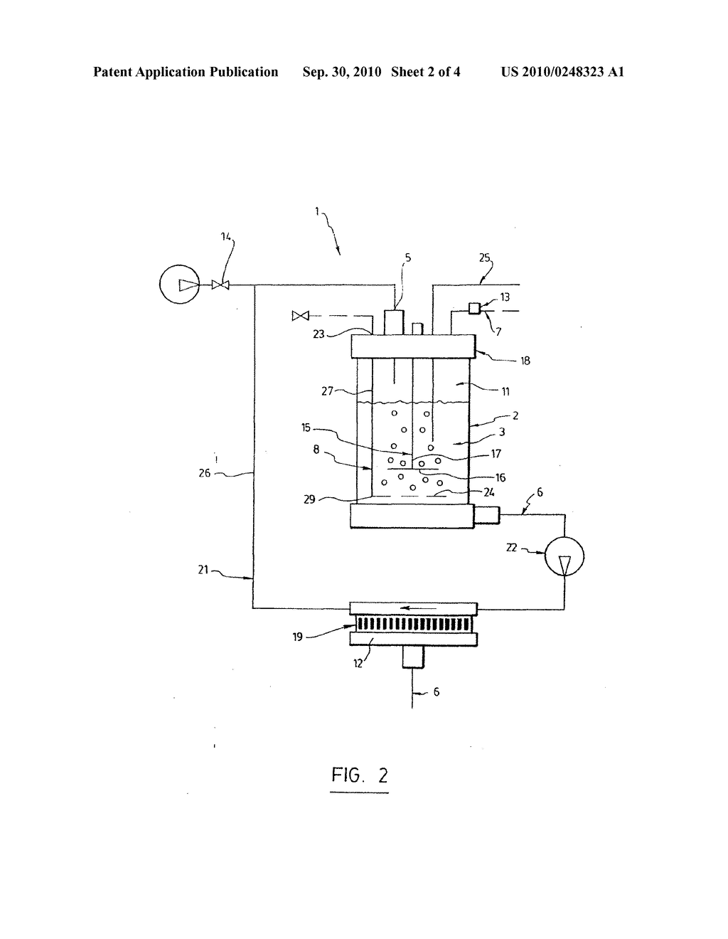 Carbonic anhydrase bioreactor and process for CO2 containing gas effluent treatment - diagram, schematic, and image 03