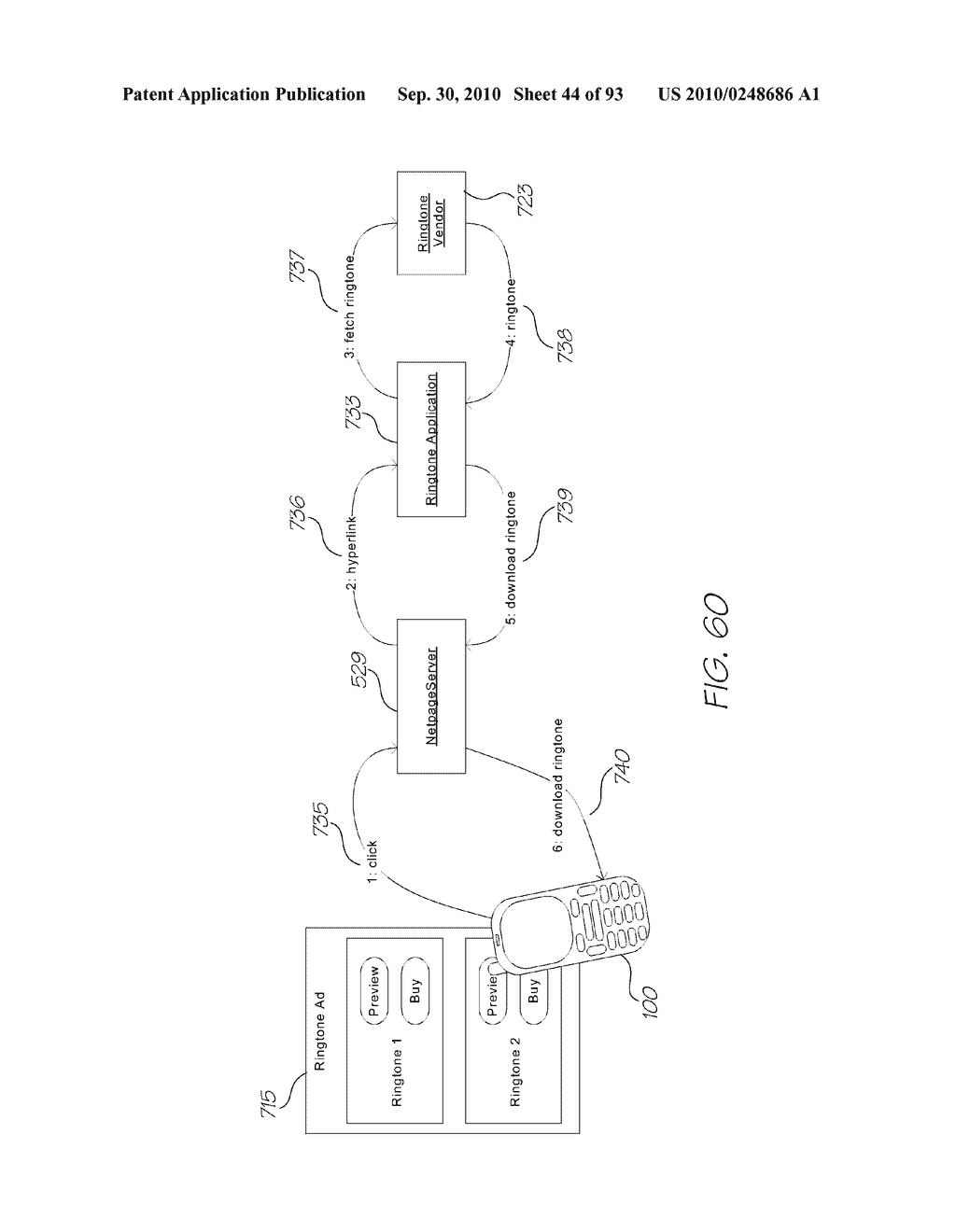 METHOD OF PRINTING AND RETRIEVING INFORMATION USING A MOBILE TELECOMMUNICATIONS DEVICE - diagram, schematic, and image 45