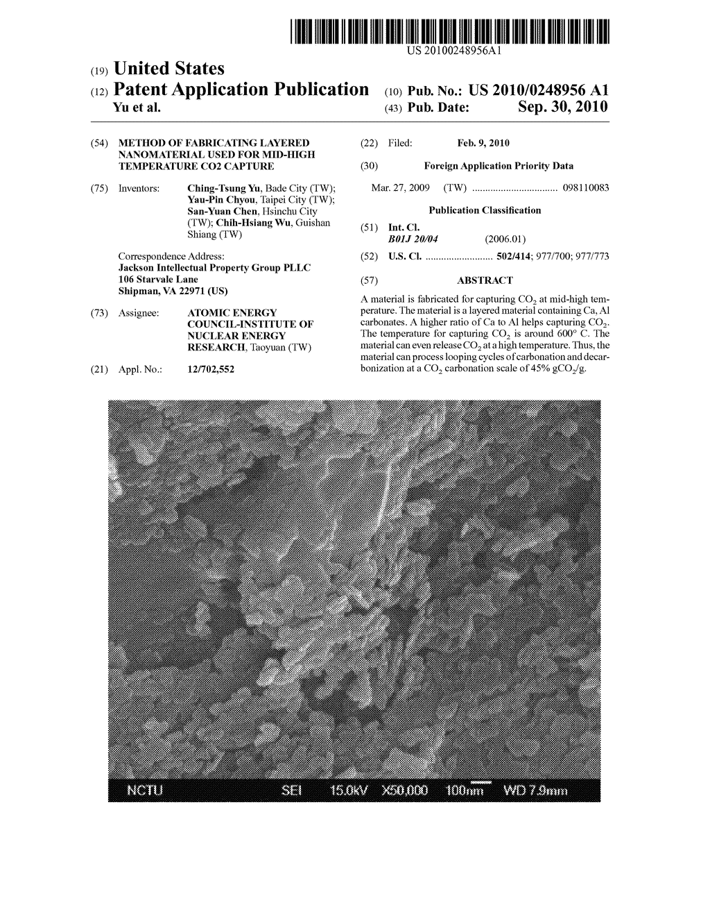 Method of Fabricating Layered Nanomaterial Used for Mid-High Temperature CO2 Capture - diagram, schematic, and image 01