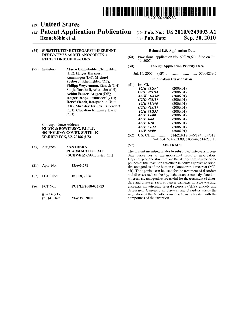 Substituted Heteroarylpiperidine Derivatives As Melanocortin-4 Receptor Modulators - diagram, schematic, and image 01