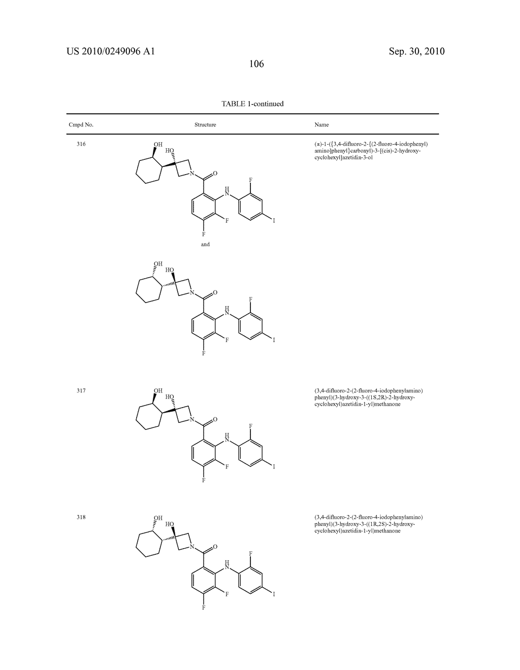 Azetidines as MEK Inhibitors for the Treatment of Proliferative Diseases - diagram, schematic, and image 107