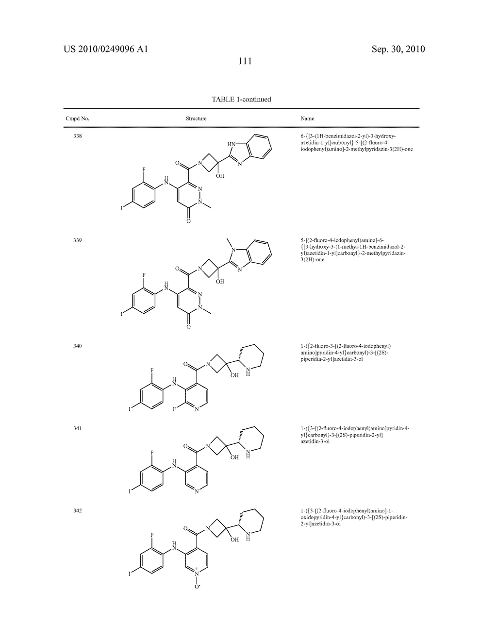 Azetidines as MEK Inhibitors for the Treatment of Proliferative Diseases - diagram, schematic, and image 112