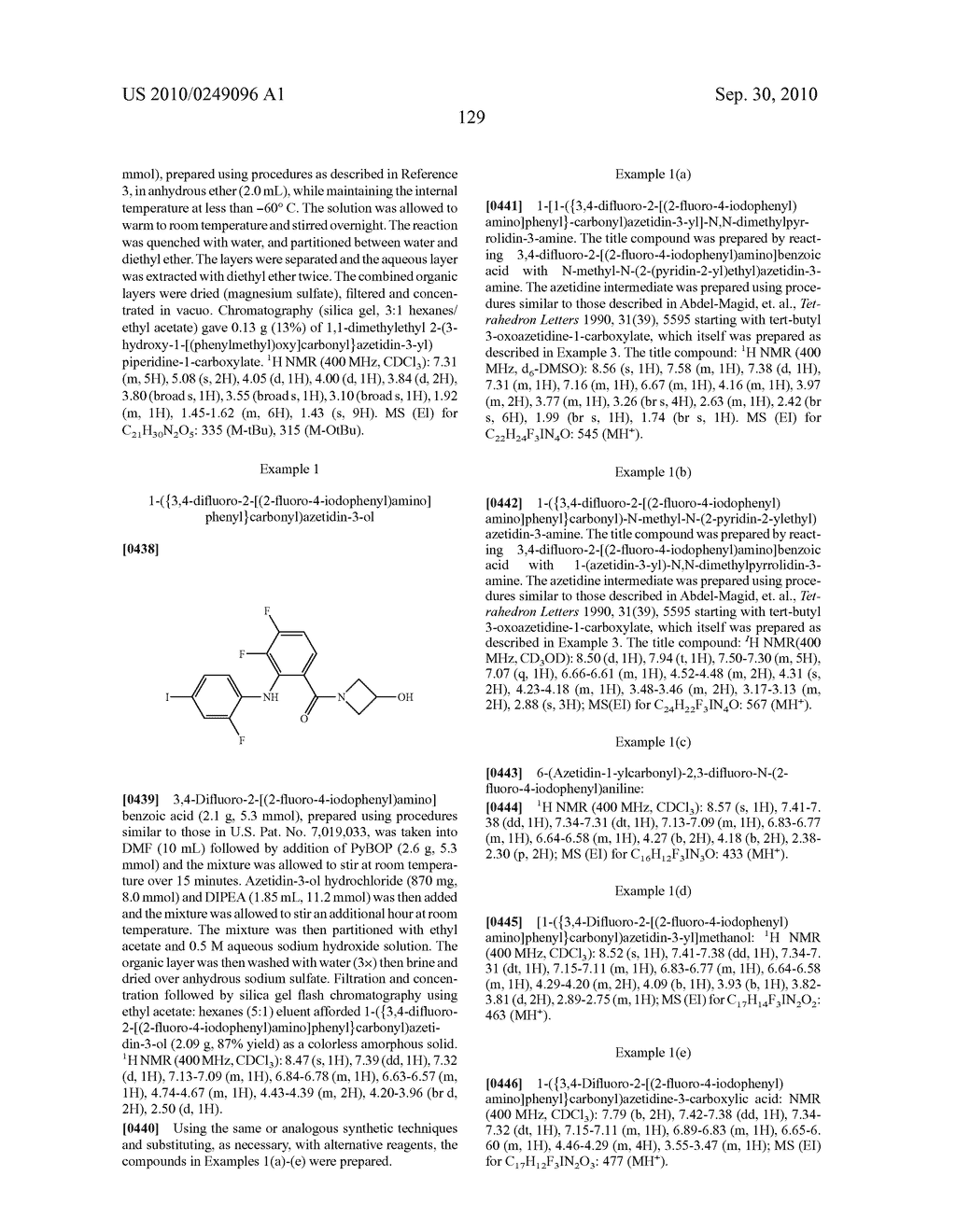 Azetidines as MEK Inhibitors for the Treatment of Proliferative Diseases - diagram, schematic, and image 130