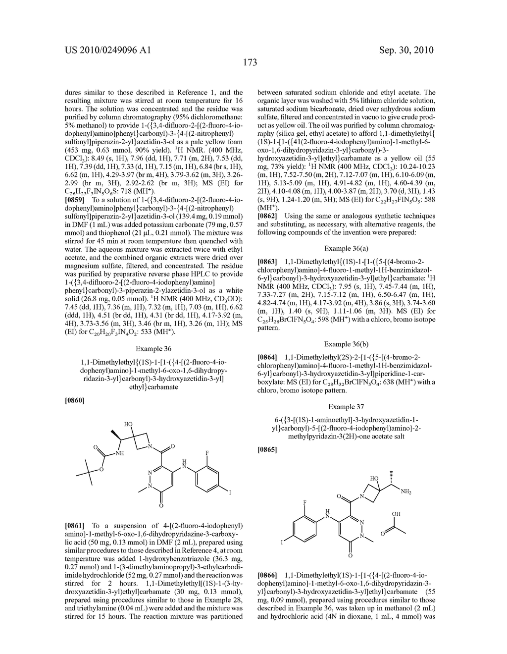 Azetidines as MEK Inhibitors for the Treatment of Proliferative Diseases - diagram, schematic, and image 174