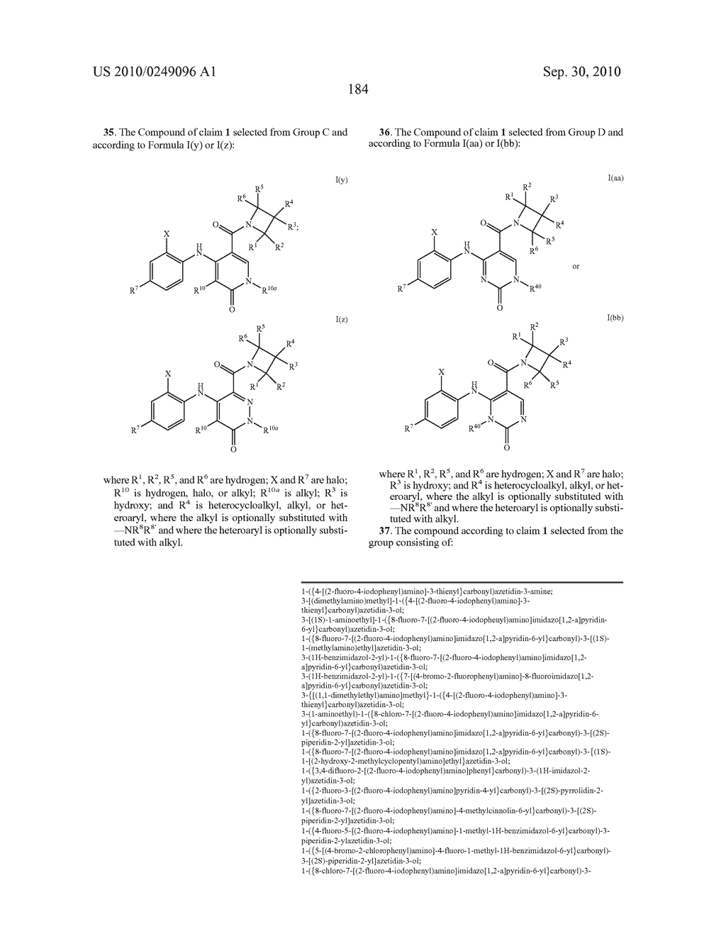 Azetidines as MEK Inhibitors for the Treatment of Proliferative Diseases - diagram, schematic, and image 185