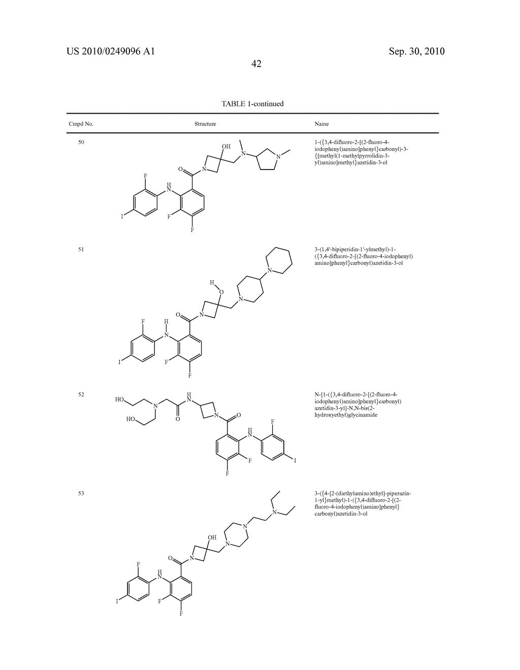 Azetidines as MEK Inhibitors for the Treatment of Proliferative Diseases - diagram, schematic, and image 43