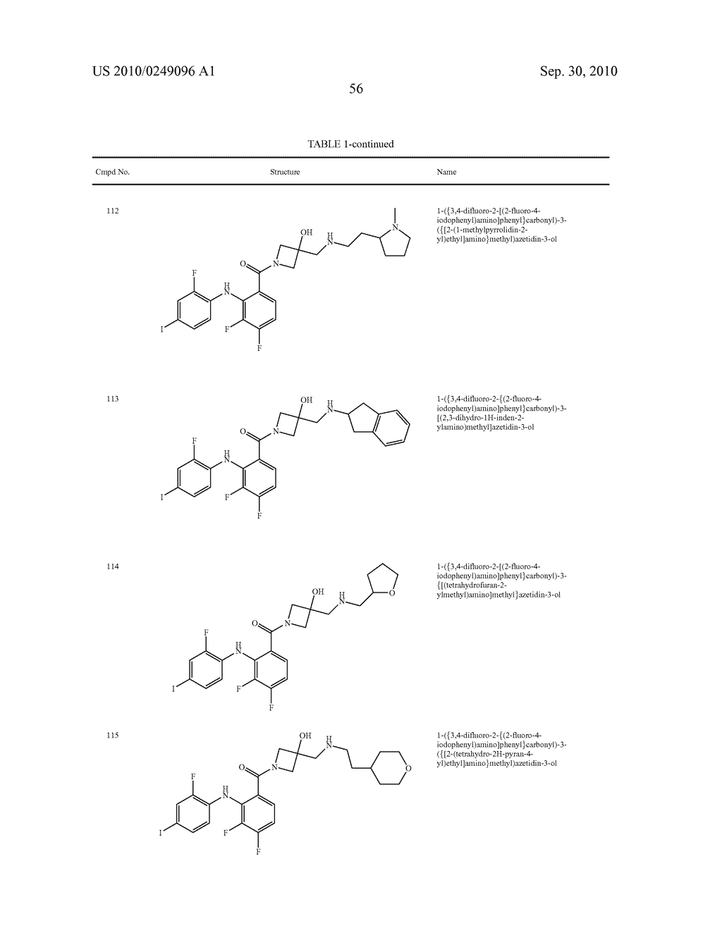 Azetidines as MEK Inhibitors for the Treatment of Proliferative Diseases - diagram, schematic, and image 57