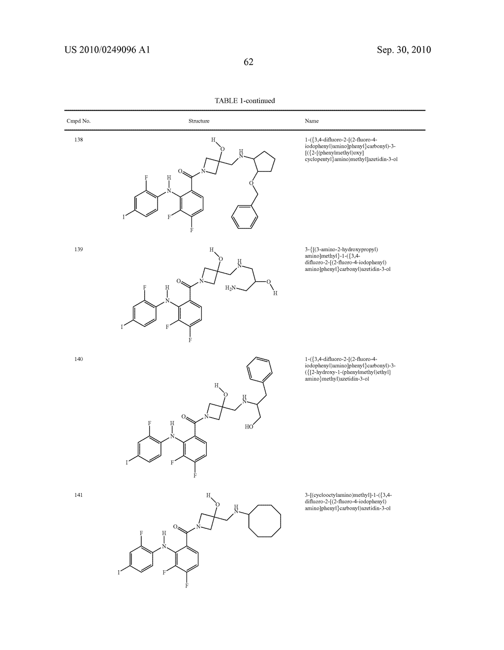 Azetidines as MEK Inhibitors for the Treatment of Proliferative Diseases - diagram, schematic, and image 63