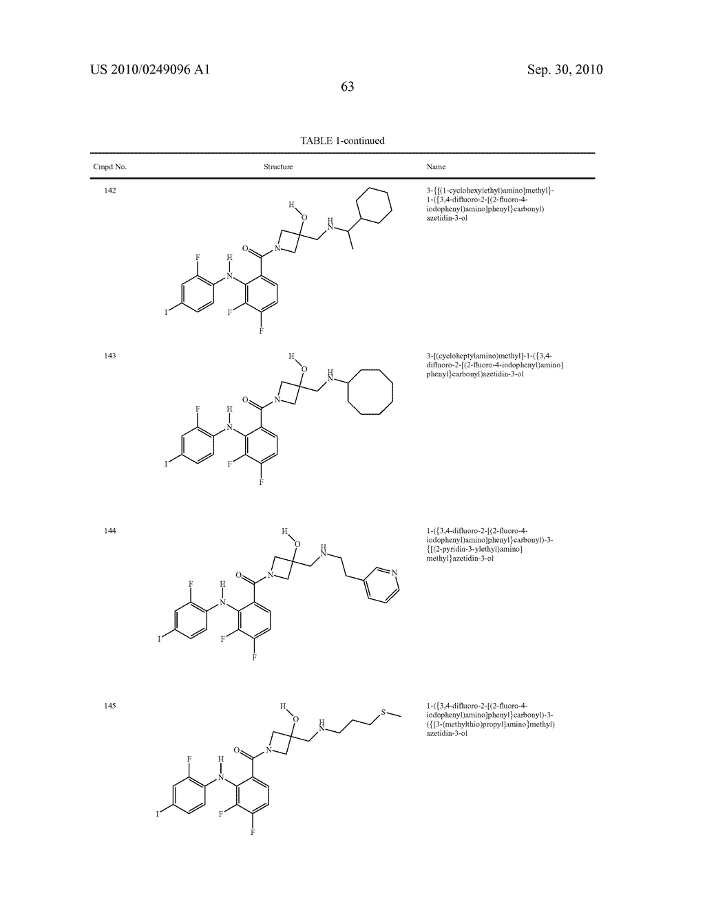 Azetidines as MEK Inhibitors for the Treatment of Proliferative Diseases - diagram, schematic, and image 64