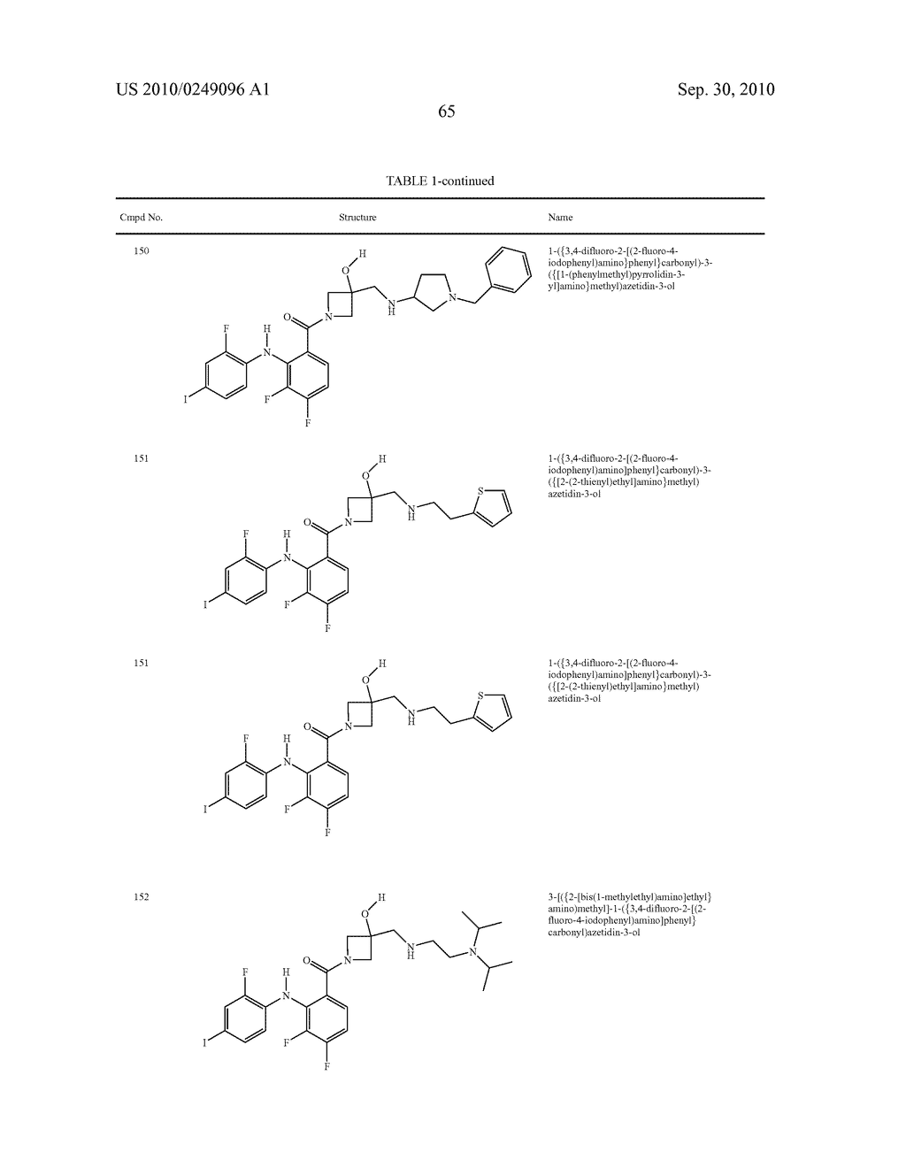 Azetidines as MEK Inhibitors for the Treatment of Proliferative Diseases - diagram, schematic, and image 66