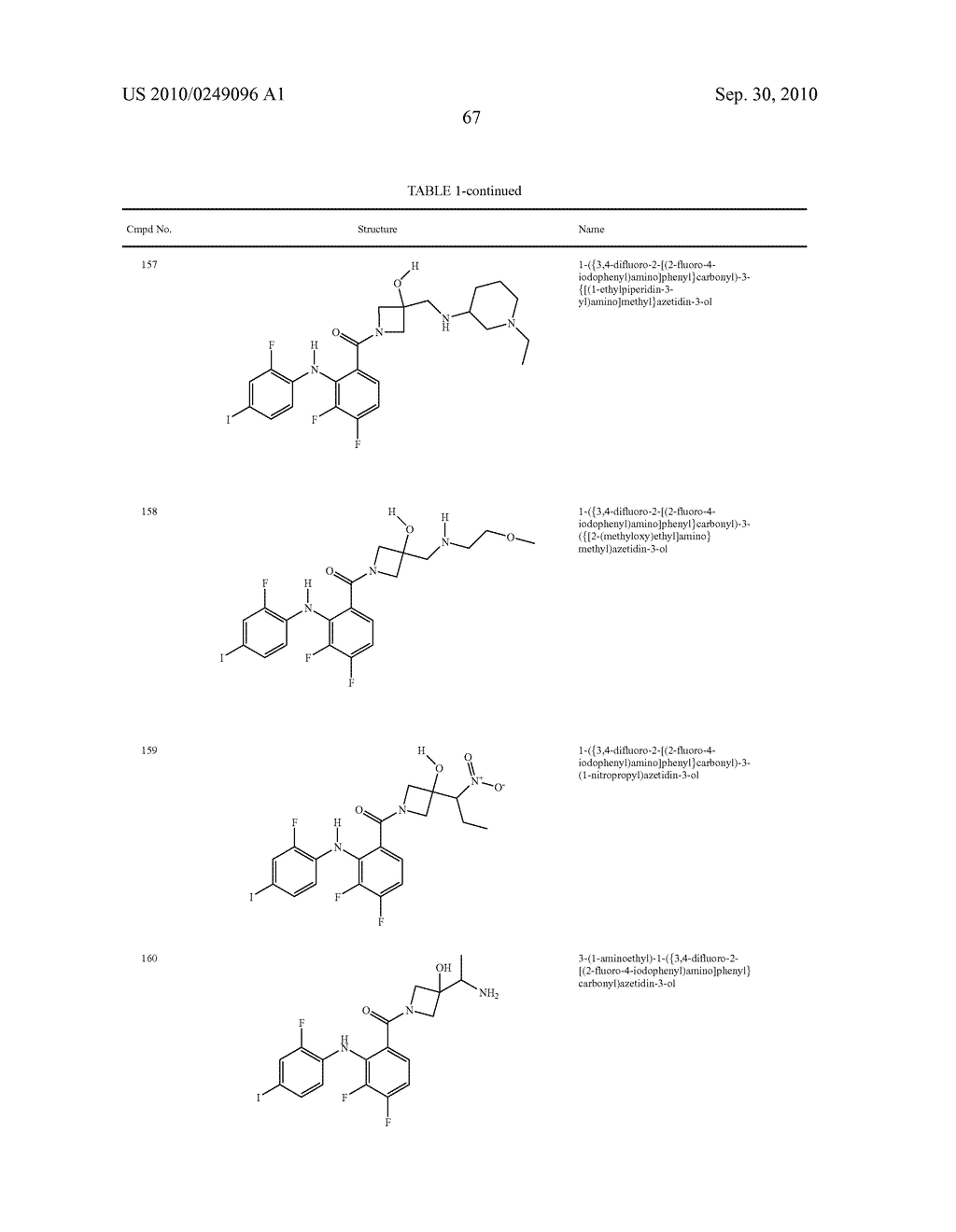 Azetidines as MEK Inhibitors for the Treatment of Proliferative Diseases - diagram, schematic, and image 68