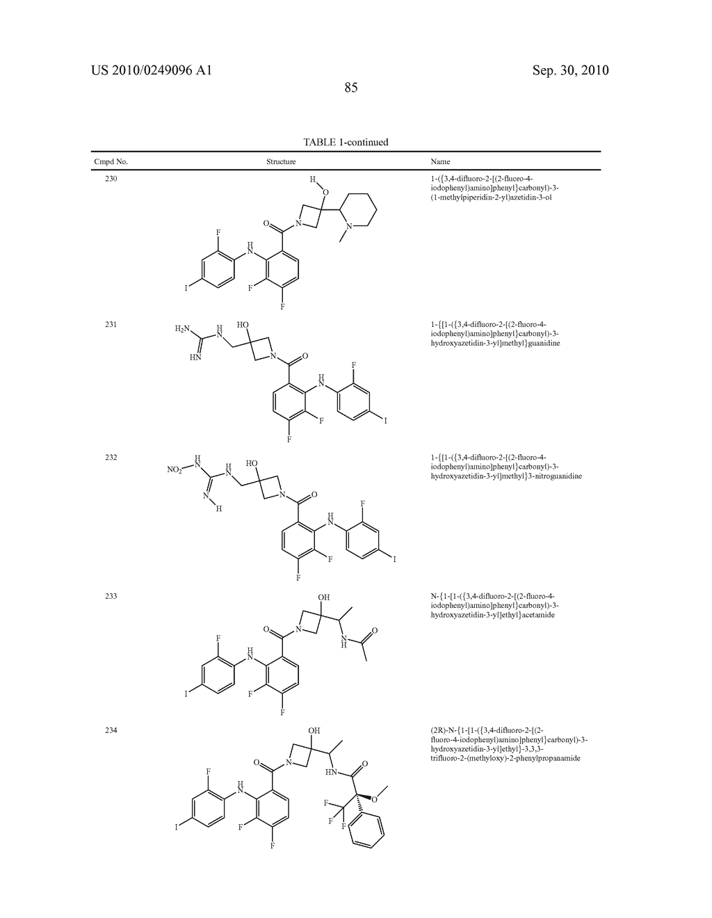 Azetidines as MEK Inhibitors for the Treatment of Proliferative Diseases - diagram, schematic, and image 86
