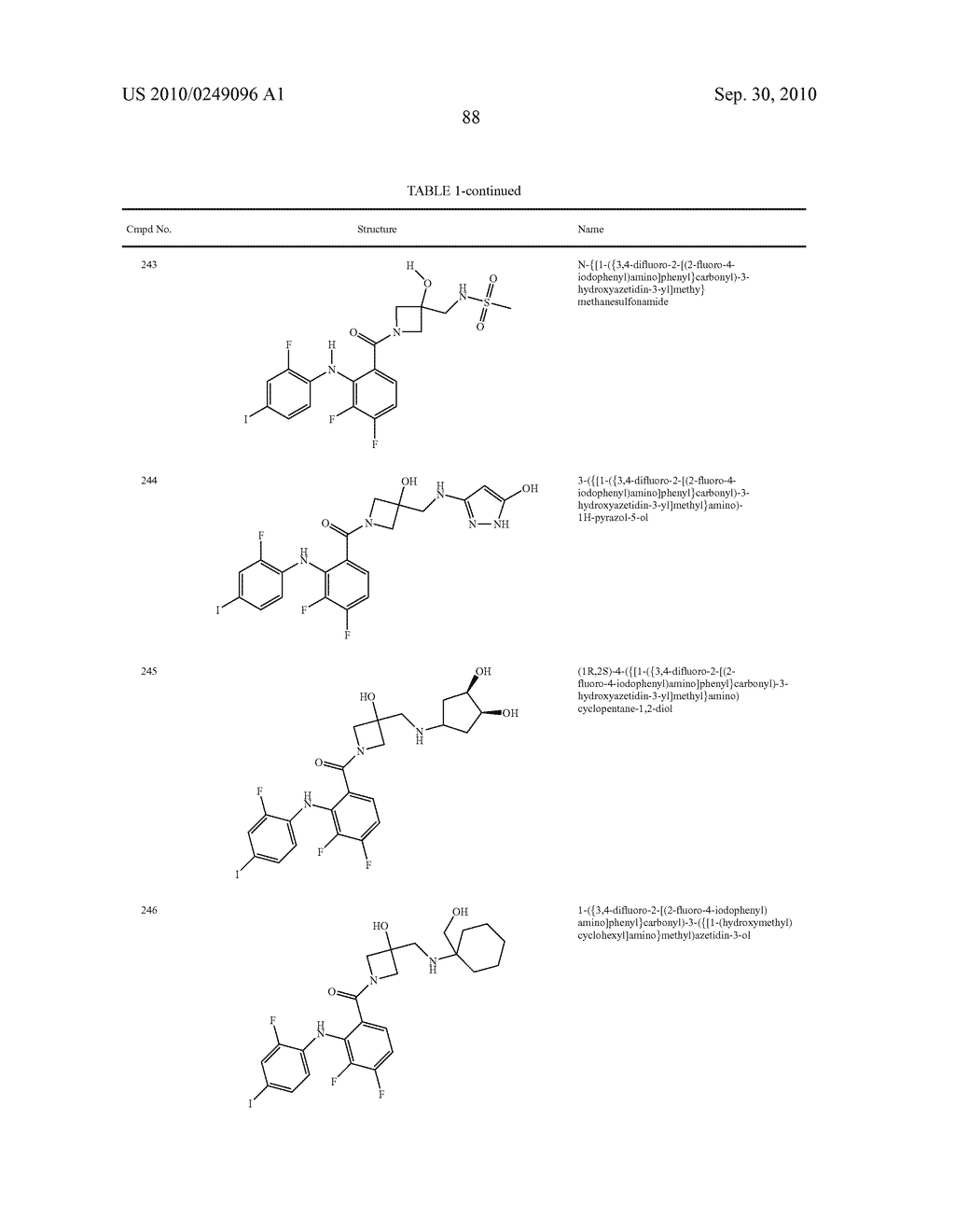 Azetidines as MEK Inhibitors for the Treatment of Proliferative Diseases - diagram, schematic, and image 89