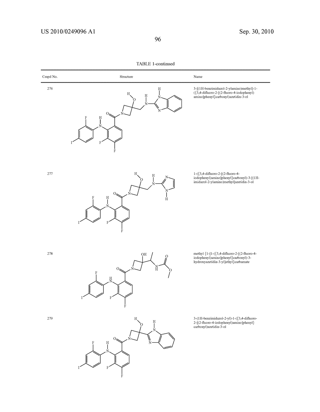 Azetidines as MEK Inhibitors for the Treatment of Proliferative Diseases - diagram, schematic, and image 97