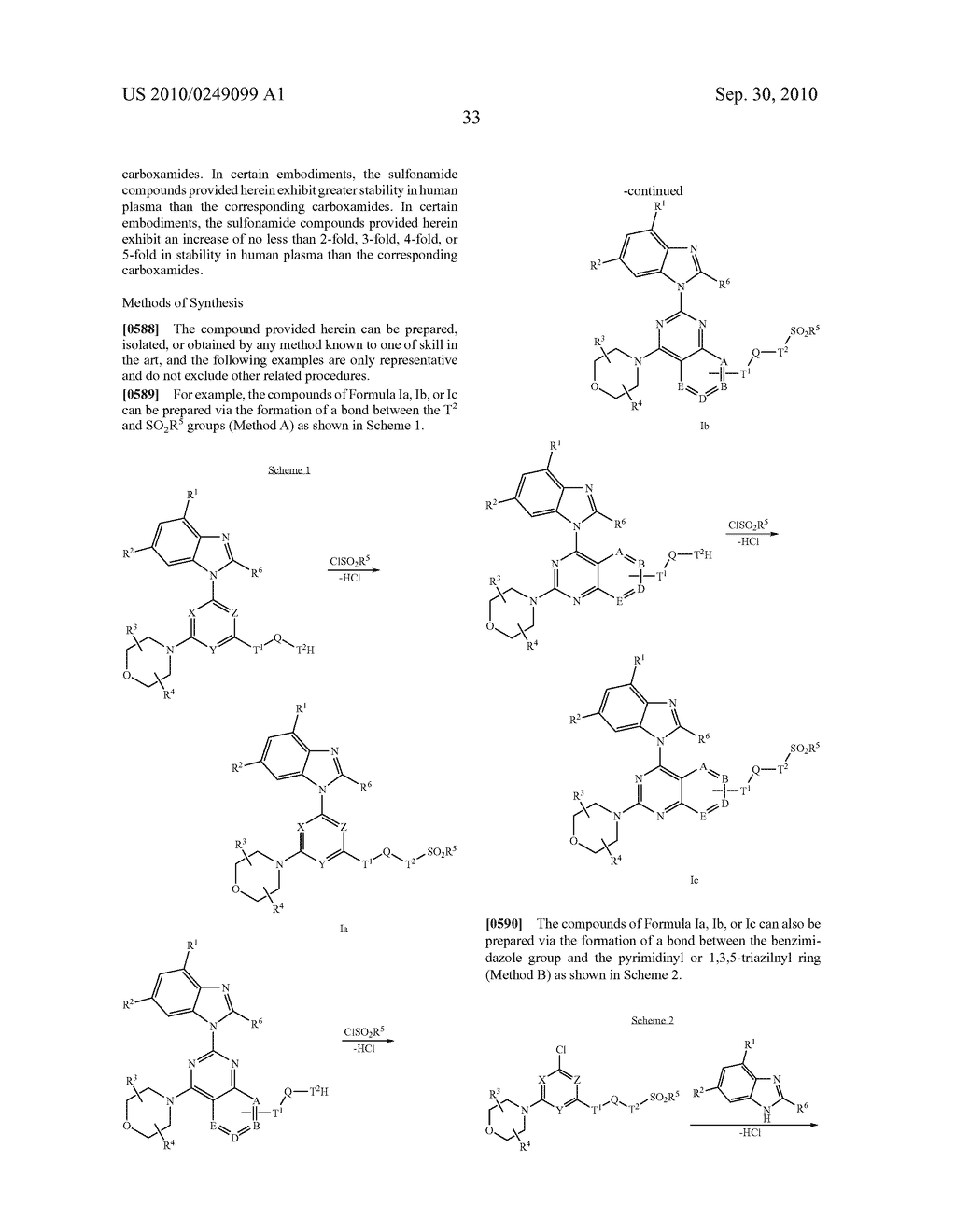 PYRIMIDINYL AND 1,3,5-TRIAZINYL BENZIMIDAZOLE SULFONAMIDES AND THEIR USE IN CANCER THERAPY - diagram, schematic, and image 34