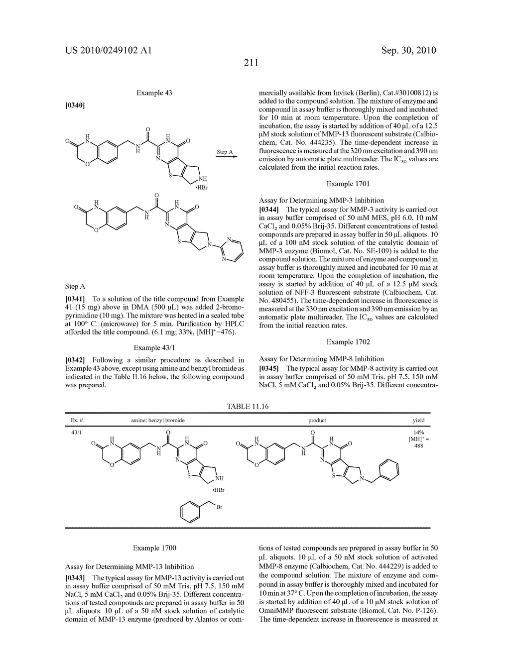 Heterotricyclic Metalloprotease Inhibitors - diagram, schematic, and image 212