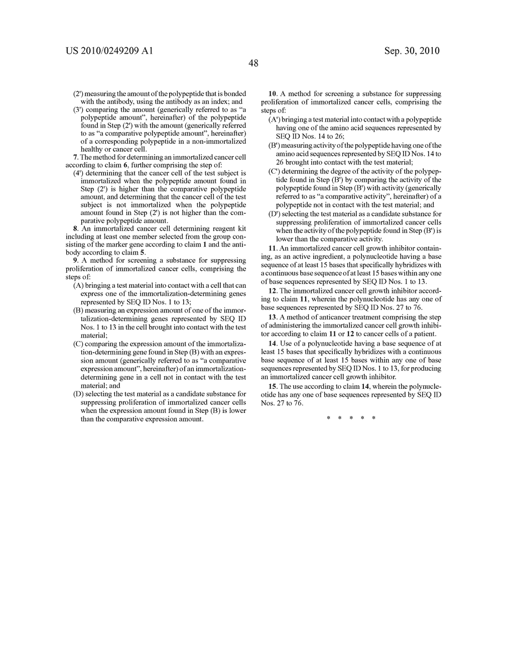 GENE INVOLVED IN IMMORTALIZATION OF HUMAN CANCER CELL AND USE THEREOF - diagram, schematic, and image 68