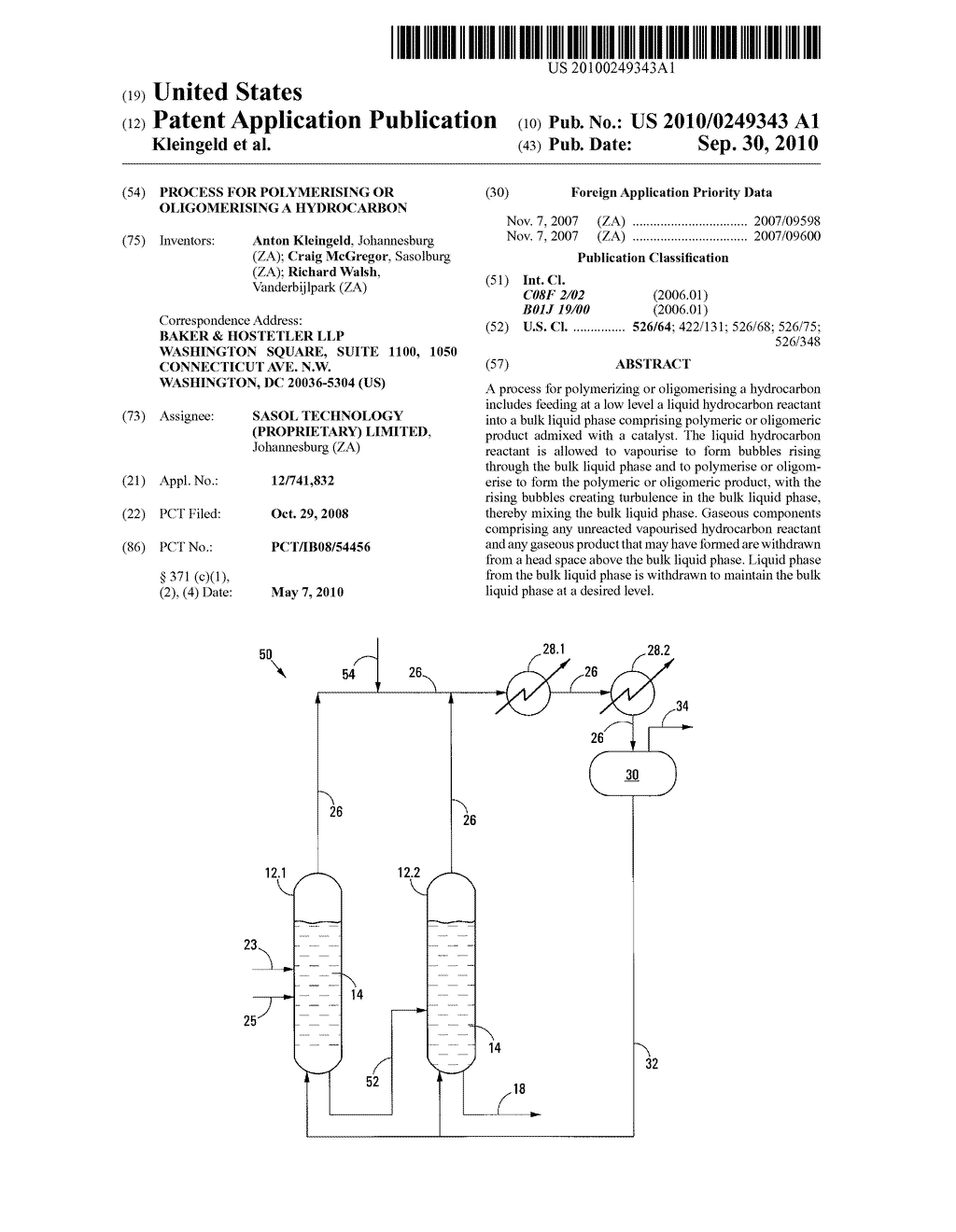 Process for Polymerising or Oligomerising a Hydrocarbon - diagram, schematic, and image 01