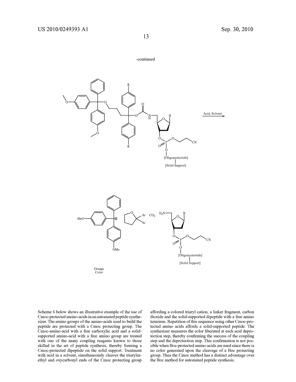 COLORIMETRIC-OXYCARBONYL PROTECTING GROUPS FOR USE IN ORGANIC SYNTHESES - diagram, schematic, and image 14