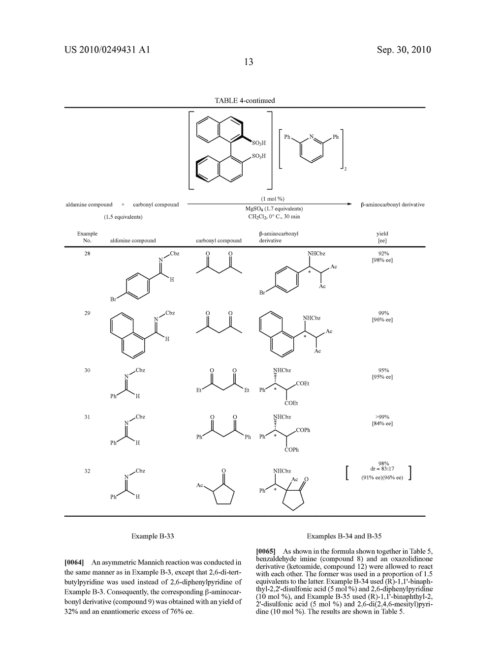 PROCESS FOR MANUFACTURING DISULFONIC ACID COMPOUND, ASYMMETRIC MANNICH CATALST, PROCESS FOR MANUFACTURING BETA-AMINOCARBONYL DERIVATIVE, AND NOVEL DISULFONATE - diagram, schematic, and image 15