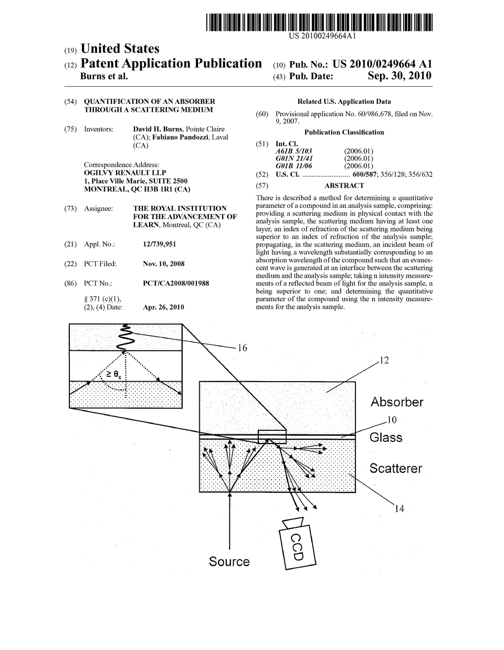 QUANTIFICATION OF AN ABSORBER THROUGH A SCATTERING MEDIUM - diagram, schematic, and image 01