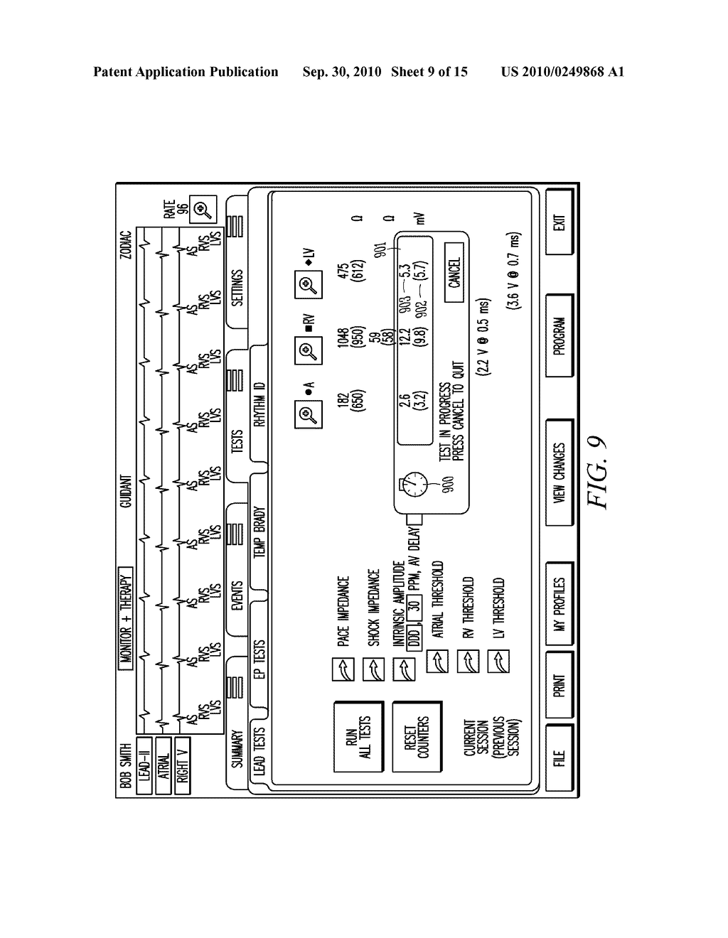 IMPLANTABLE MEDICAL DEVICE PROGRAMMING APPARATUS HAVING A GRAPHICAL USER INTERFACE - diagram, schematic, and image 10