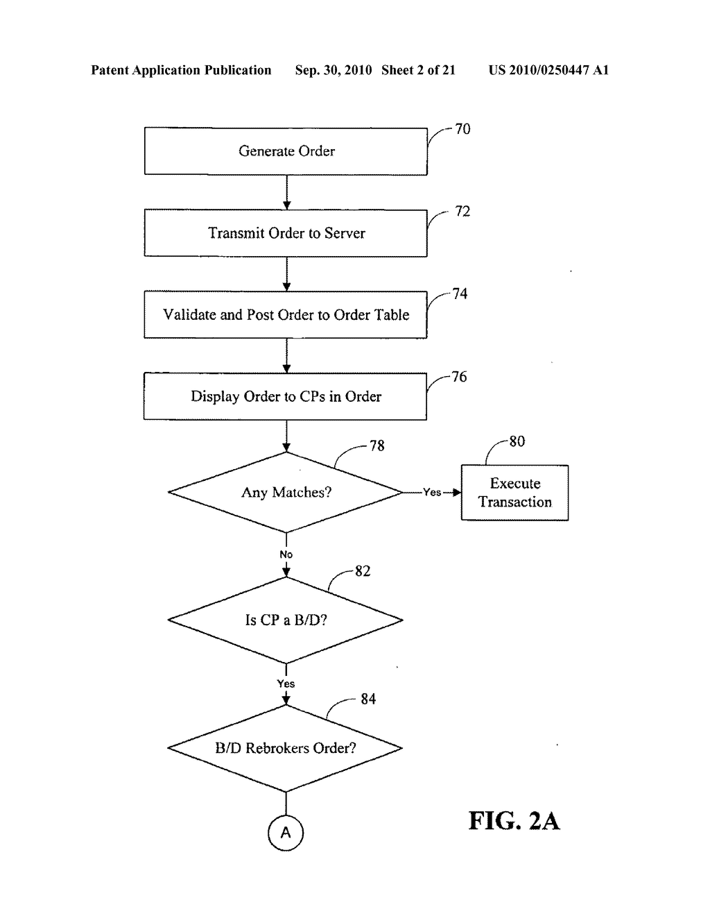 METHOD AND SYSTEM FOR REBROKERING ORDERS IN A TRADING SYSTEM - diagram, schematic, and image 03