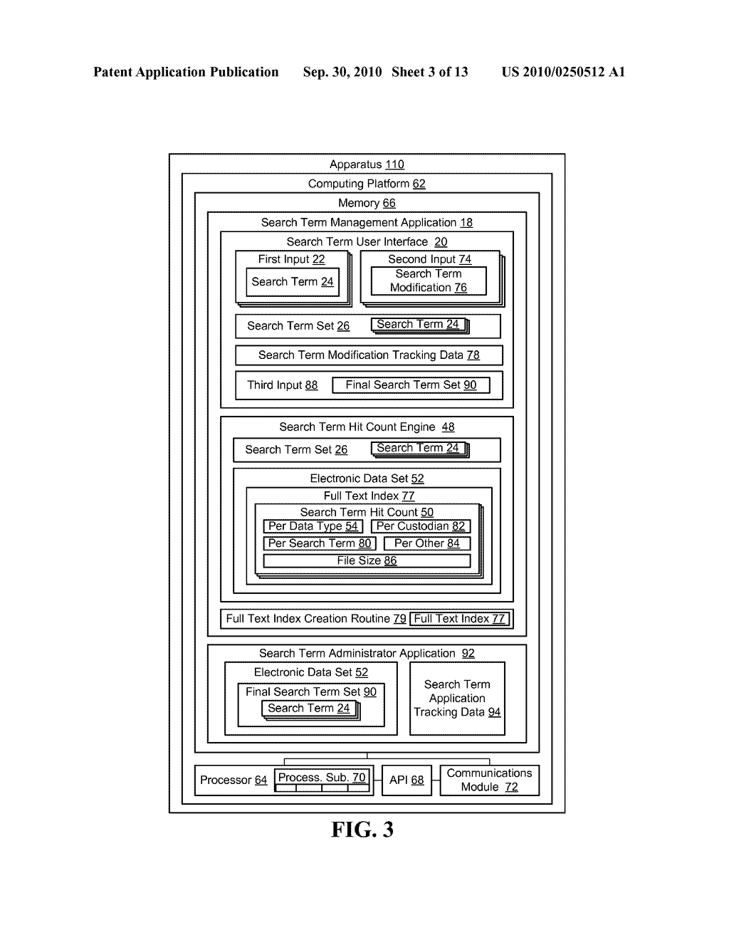 SEARCH TERM HIT COUNTS IN AN ELECTRONIC DISCOVERY SYSTEM - diagram, schematic, and image 04