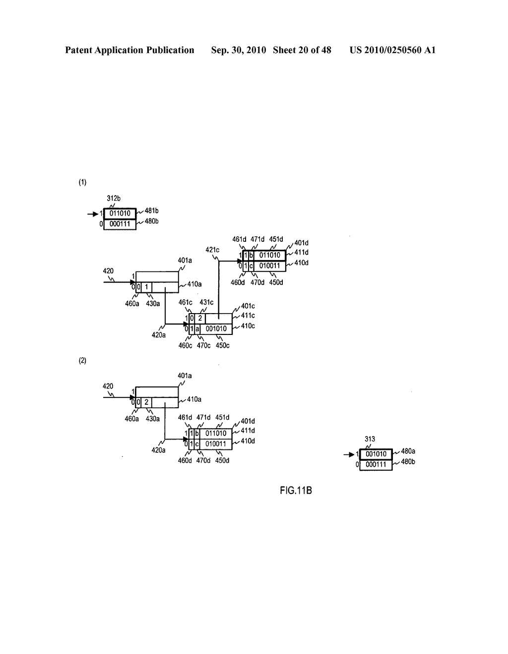 Bit string merge sort device, method, and program - diagram, schematic, and image 21