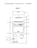 STORAGE CONTROL DEVICE, STORAGE SYSTEM, AND COPYING METHOD diagram and image