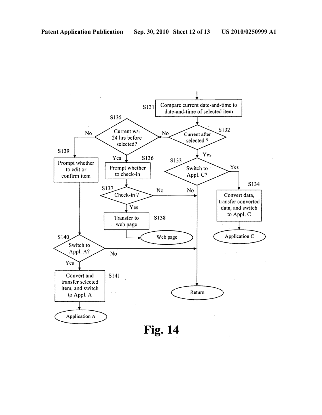 SWITCHING AMONG APPLICATIONS ACCORDING TO DATE-AND-TIME OF SCHEDULE ITEM - diagram, schematic, and image 13