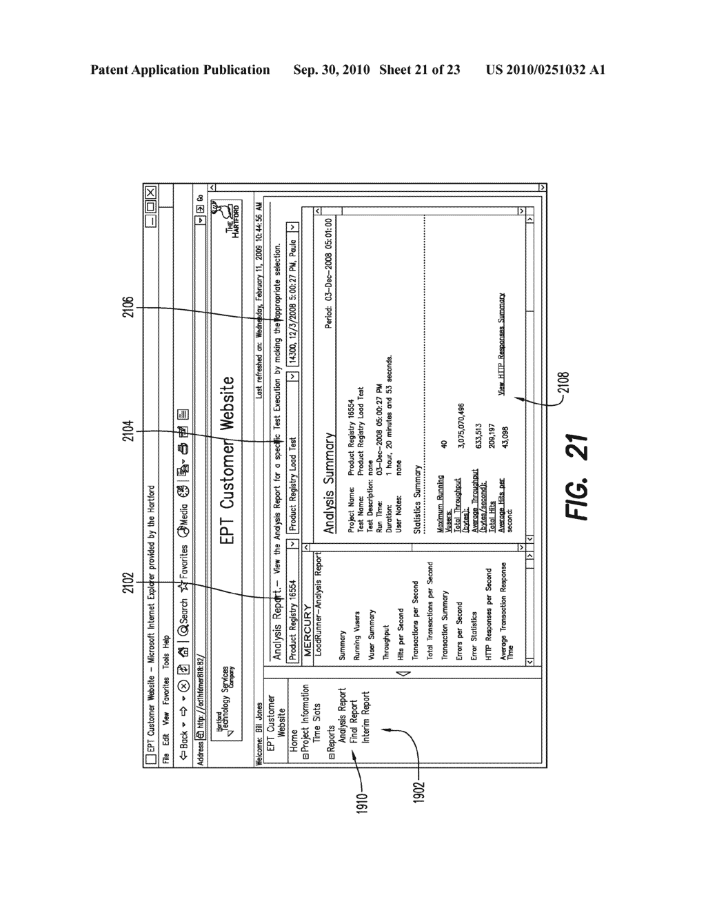 SYSTEM FOR PROVIDING PERFORMANCE TESTING INFORMATION TO USERS - diagram, schematic, and image 22