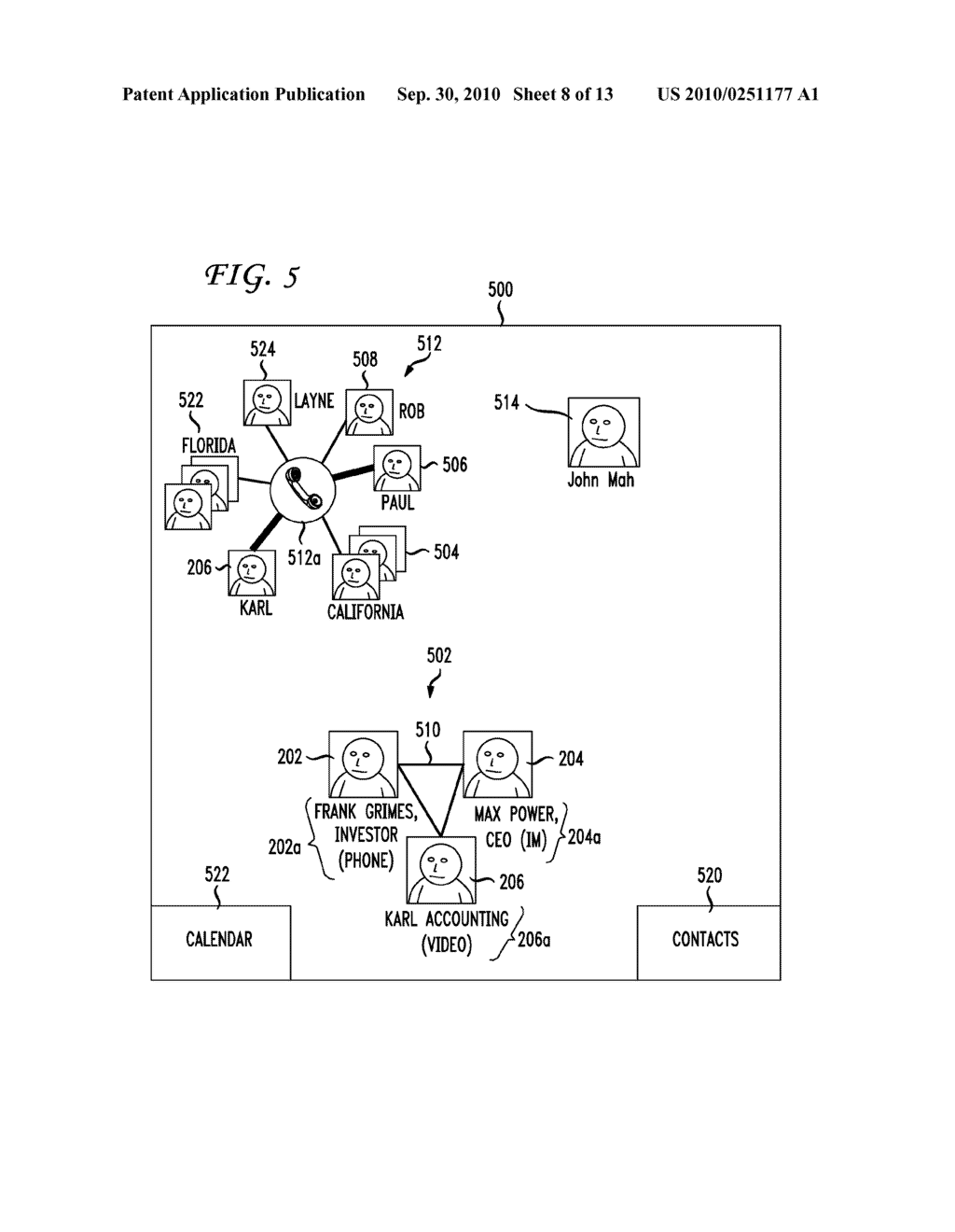 SYSTEM AND METHOD FOR GRAPHICALLY MANAGING A COMMUNICATION SESSION WITH A CONTEXT BASED CONTACT SET - diagram, schematic, and image 09