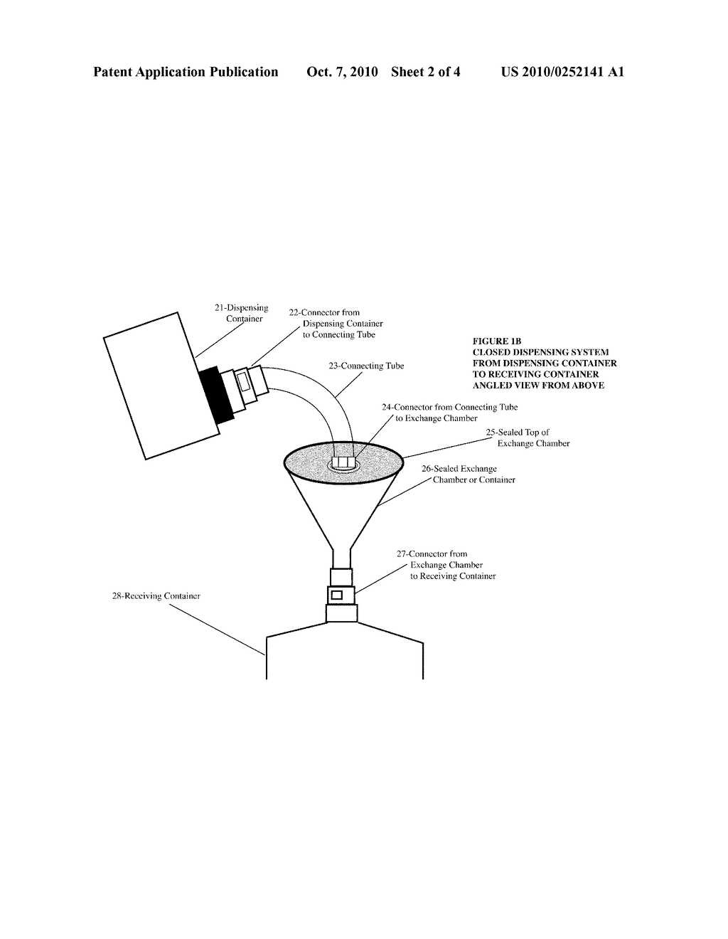CLOSED DISPENSING SYSTEM FOR TRANSFERRING LIQUIDS BETWEEN CONTAINERS - diagram, schematic, and image 03