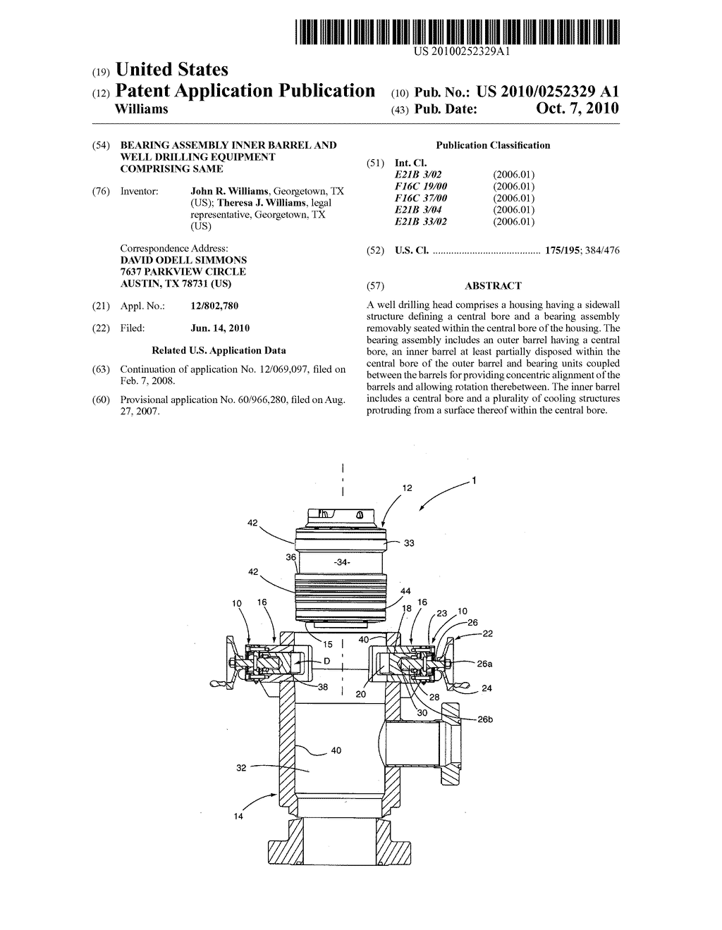 Bearing assembly inner barrel and well drilling equipment comprising same - diagram, schematic, and image 01