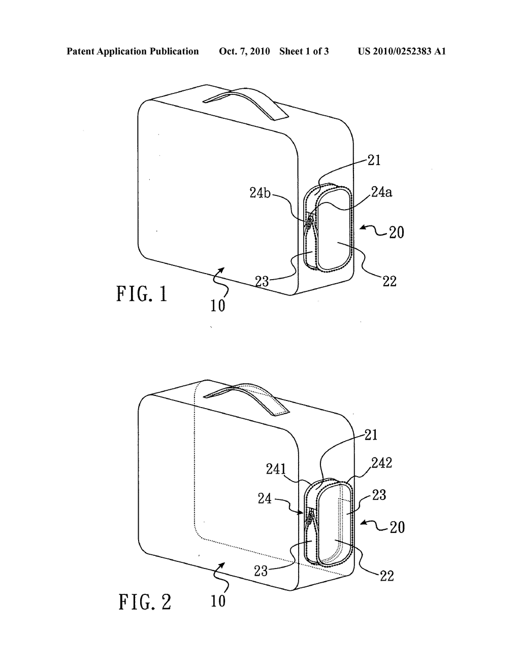 Bag with an elastic exterior pocket - diagram, schematic, and image 02