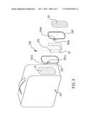 Bag with an elastic exterior pocket diagram and image