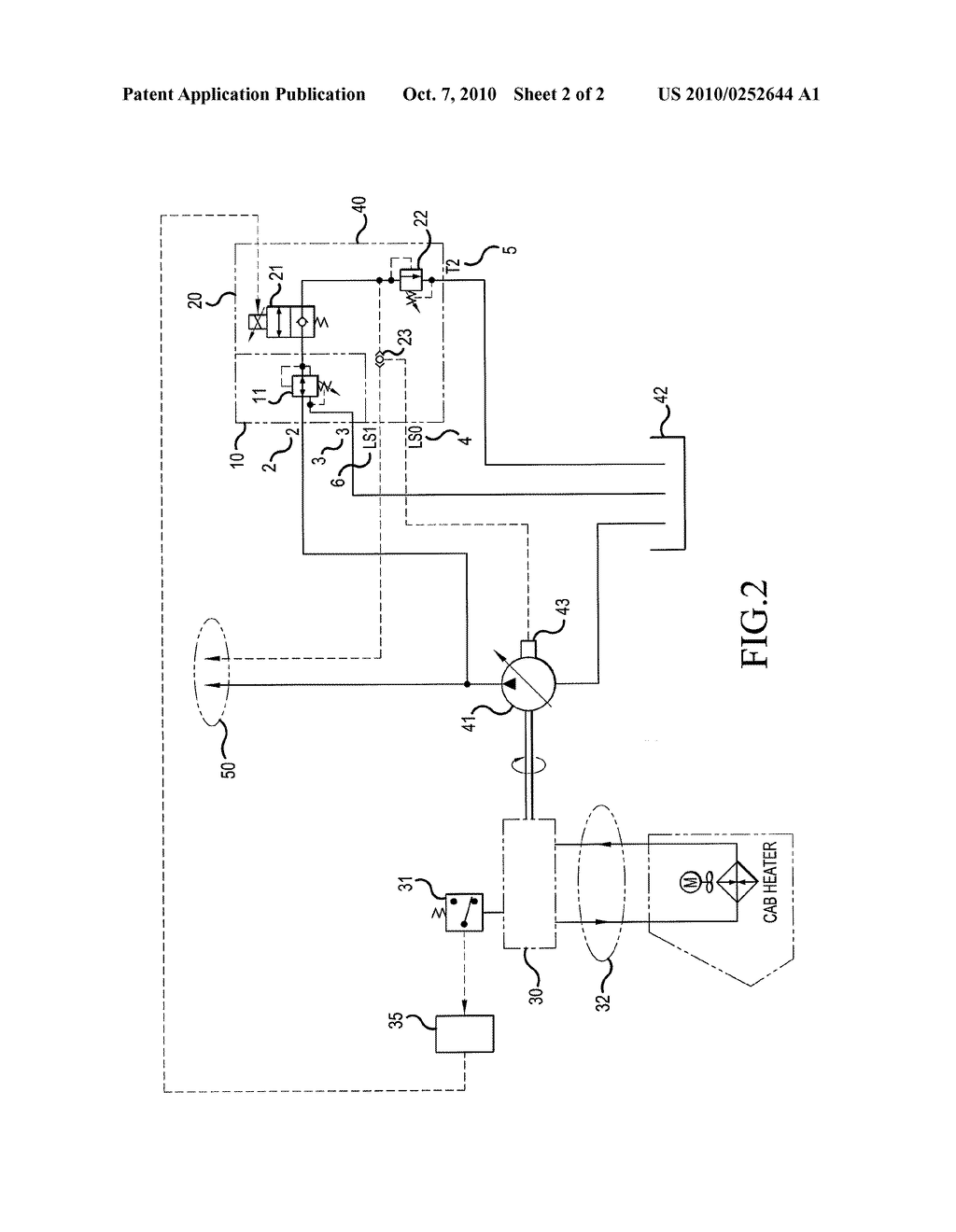 SYSTEM FOR SUPPLYING HEAT TO CONSTRUCTION EQUIPMENT CAB - diagram, schematic, and image 03