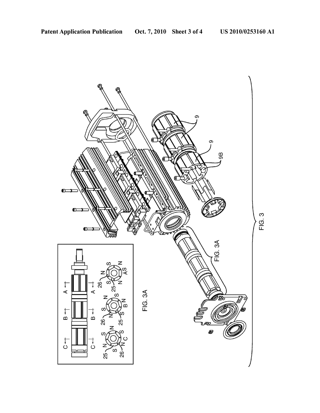 Over-Molded Liquid Cooled Three-Stack Motor - diagram, schematic, and image 04