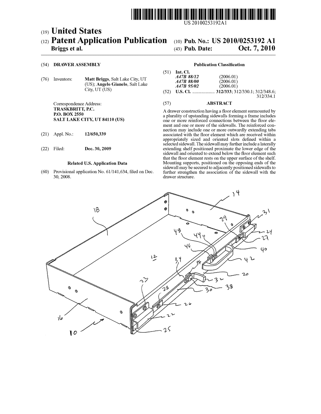 DRAWER ASSEMBLY - diagram, schematic, and image 01