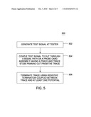 Method and apparatus for Terminating A Test Signal Applied To Multiple Semiconductor Loads Under Test diagram and image