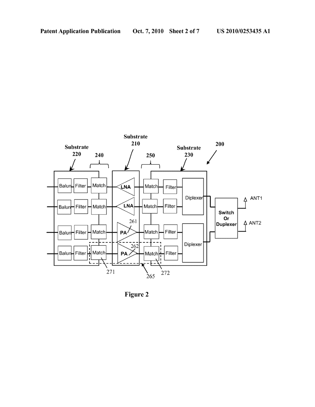 RF POWER AMPLIFIER CIRCUIT UTILIZING BONDWIRES IN IMPEDANCE MATCHING - diagram, schematic, and image 03