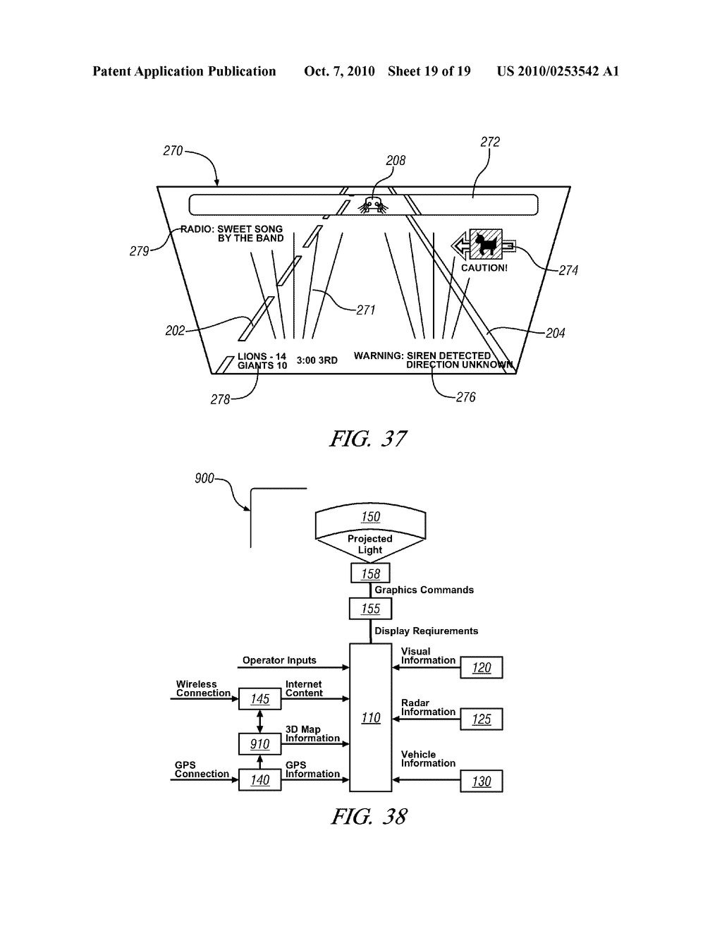 POINT OF INTEREST LOCATION MARKING ON FULL WINDSHIELD HEAD-UP DISPLAY - diagram, schematic, and image 20